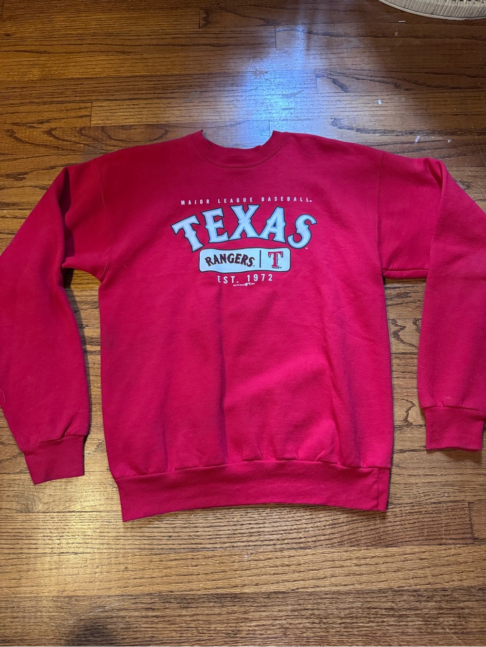 Texas Rangers Red Crewneck Sweatshirt